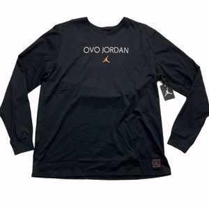 RARE! Air Jordan OVO Black L/S Shirt Men's XXL